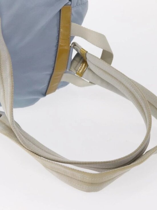 PRADA Backpack Nylon Light Blue Silver Auth 159978 main image 13